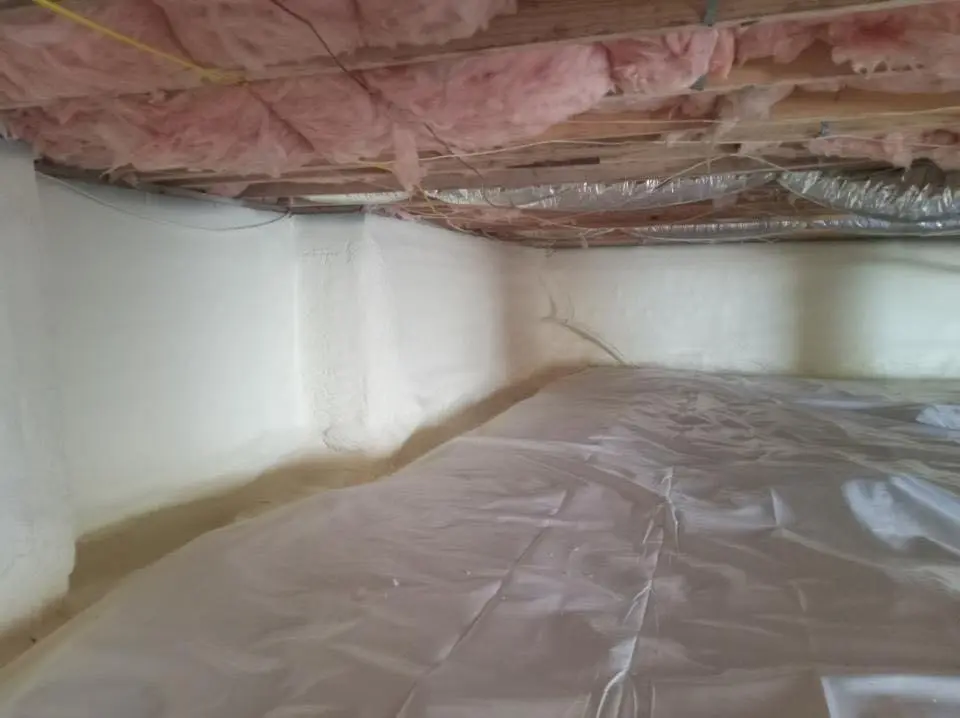 Crawl space encapsulation with closed-cell spray foam for Roof Maintenance in Garden City